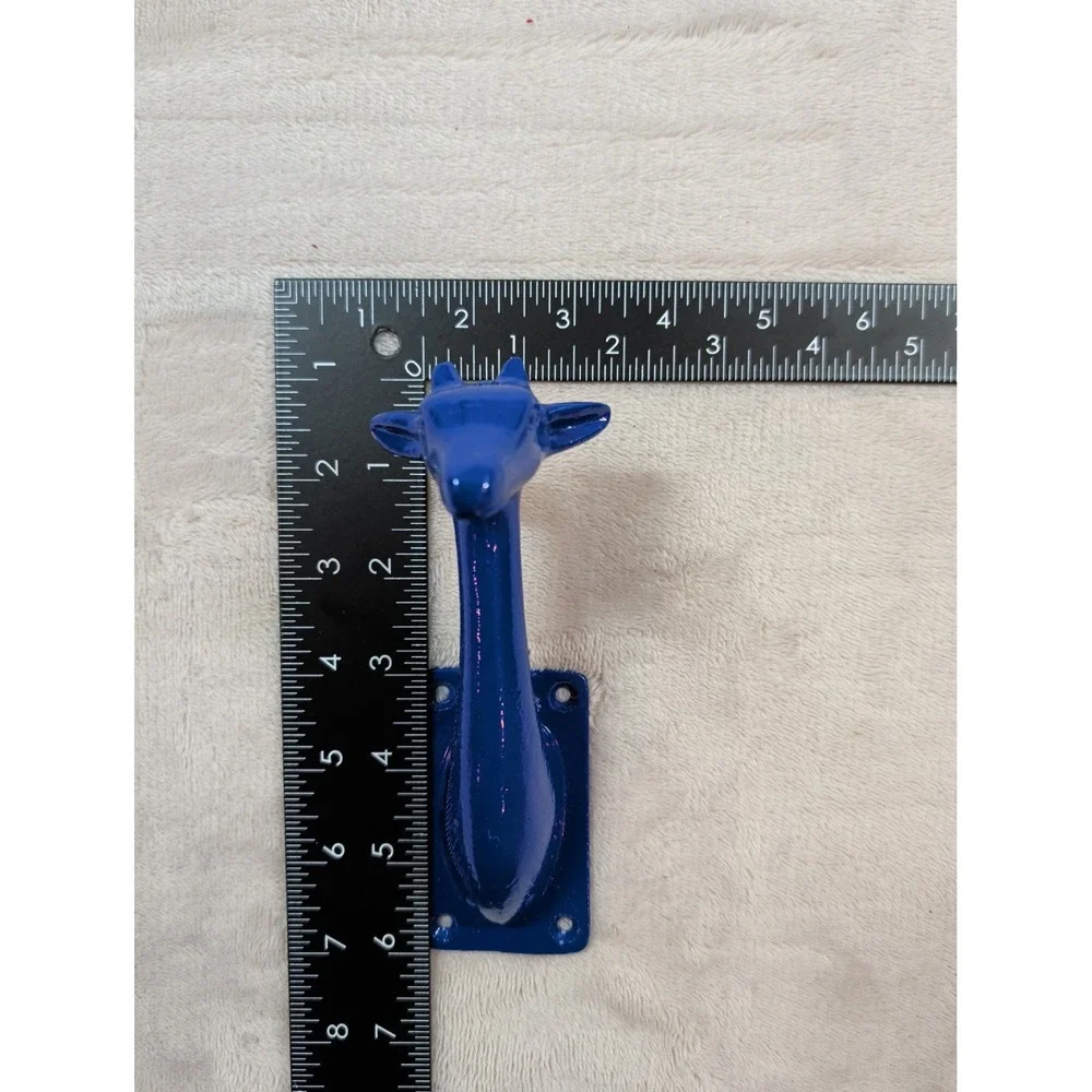 World Market Giraffe Wall Hooks Set of 3 Cast Iron Primary‎ Colors R/ Y/ B